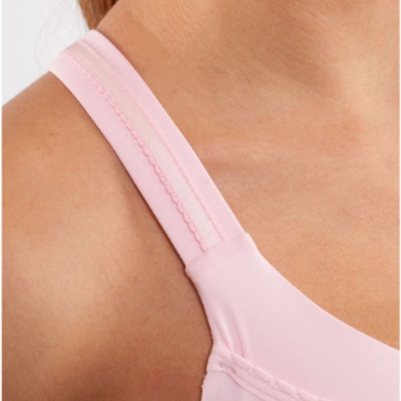 Lululemon Cross My Heart Tank Heathered P w/adjustable bra and reflective straps - Picture 3 of 12